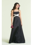 Discount Lovely Black A-Line square neck floor-length WAWA Flower Girl Dresses Style 43268