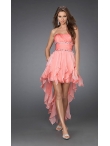 Discount La Femme Short Strapless Prom Dress 15087