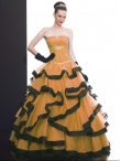 Discount Wholesale Elegant ball gown strapless floor-lenth quinceanera dresses Q506