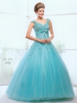 Discount Wholesale Remarkable Ball gown V- neck Floor-length Quinceanera Dresses Style AFFY278