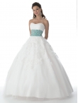 Discount Wholesale Pretty Ball gown Strapless Floor-length Quinceanera Dresses Style 6112