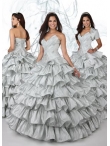 Discount Wholesale Romantic Ball gown Sweetheart Floor-length Quinceanera Dresses Style 80079