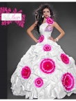 Discount Wholesale Special ball gown one shoulder floor-length quinceanera dresses 7060