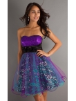 Discount Purple Animal Print Short Dress XO-2568TU11