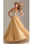 Discount Sequin Ball Gown by Night Moves 6499
