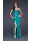 Discount Floor Length Strapless Sweetheart Sequin Gown LF-16546