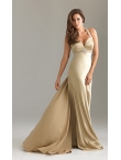 Discount Gold Halter Prom Dress by Night Moves 6450
