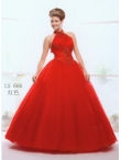 Discount Wholesale Elegant Ball gown High-neck Floor-length Quinceanera Dresses Style AFLS666
