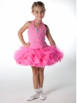 Discount Wholesale Exquisite Ball gown Halter Short Flower Girl Dresses Style UF1067