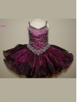 Discount Wholesale Pretty Purple Ball gown Strap Short Flower Girl Dresses Style SR106