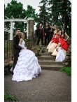 Discount Romantic Straps Lace Pick-ups Wedding Dress