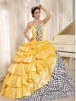 Discount Popular Multi-color Pick-ups Strapless Discount Quinceanera Dress