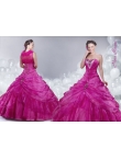 Discount Discount Fuchsia Strapless Sequined Quinceanera Dress with Beading and Pick-ups