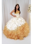 Discount Discount Customize Appliques and Ruffles Quinceanera Gowns in Coral Red QUML016