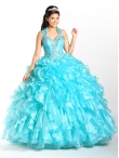 Discount Discount Wonderful Ruffles and Beading Baby Blue Quinceanera Gowns KSCT054