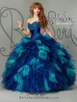 Discount Detachable and Unique Multi-color Sweet 15 Dress with Beading and Ruffles For On Sale BLAS015