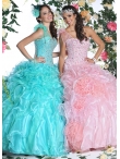 Discount Baby Pink Sweet 15 Dress with Ruffles and Beading For On Sale DVIC012