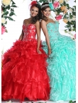 Discount Customize Sweetheart Turquoise Sweet 16 Dress with Appliques DVIC010