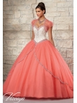 Discount On Sale Wonderful Beading and Appliques White and Coral Red Quinceanera Dress MRLE005