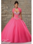 Discount Affordable Hot Pink Dress for Quinceanera with Beading and Appliques MRLE008