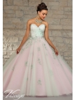 Discount Unique Beading and Appliques Quince Dresses in Apple Green and Pink For On Sale MRLE002
