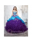 Discount Ball Gown Beading and Ruffles On Sale Modest Multi-color Quinceanera Dresses HOFW025