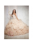 Discount Champagne Sweetheart Beading and Ruffles Quinceanera Dresses for On Sale HOFW024