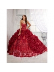Discount Popular Beading and Appliques On Sale Wine Red Quinceanera Dresses HOFW027