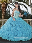 Discount Beading and Ruffles Sweetheart Aqua Blue Quinceanera Dresses for On Sale MASY038