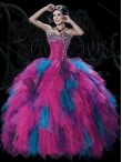 Discount Multi Color Ball Gown On Sale Bella Sera Quinceanera Dresses with Beading BASL030