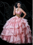 Discount Puffy Baby Pink On Sale Bella Sera Quinceanera Dresses with Beading BASL026