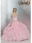 Discount On Sale Summer New Style Baby Pink Sweetheart Beaded Quinceanera Dresses DIVC008