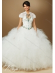 Discount Pretty Quinceanera Dresses with Beading and Ruffles in White for On Sale Summer MERL011
