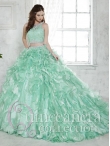 Discount Most Popular Beaded and Laced Bodice Ruffled Detachable Quinceanera Dress in Apple Green
