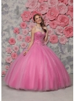 Discount New Arrival Sweetheart Tulle Rose Pink Quinceanera Dress with Beading