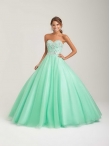Discount Lovely Beaded Sweetheart Tulle Quinceanera Dress in Apple Green