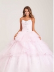 Discount Romantic Applique and Ruffled Baby Pink Quinceanera Dress in Organza