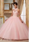 Discount Chic Baby Pink Sleeveless Appliques Lace Up Sweet 16 Quinceanera Dress