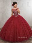 Discount Tulle Sleeveless Floor Length 15 Quinceanera Dress and Beading and Appliques and Sequins