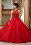 Discount Red Ball Gowns Tulle Scoop Sleeveless Beading With Train Lace Up Sweet 16 Quinceanera Dress Brush Train