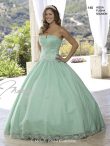 Discount Fantastic Apple Green Ball Gowns Strapless Sleeveless Tulle Floor Length Lace Up Beading and Lace and Appliques 15 Quinceanera Dress