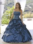Discount Strapless Sleeveless Taffeta 15th Birthday Dress Embroidery and Pick Ups Lace Up