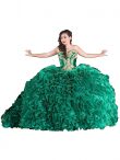 Discount Sleeveless Brush Train Beading and Appliques and Ruffles Lace Up 15th Birthday Dress