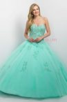 Discount Sleeveless Floor Length Beading and Appliques Lace Up Quinceanera Gown with Apple Green