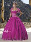 Discount Fantastic Fuchsia Strapless Lace Up Beading and Appliques Sweet 16 Quinceanera Dress Sleeveless