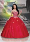 Discount Charming Red Ball Gowns Sweetheart Sleeveless Tulle Floor Length Lace Up Beading Quinceanera Dress