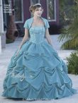 Discount Extravagant Taffeta Sleeveless Floor Length 15th Birthday Dress and Beading and Pick Ups
