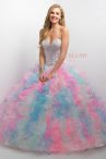 Discount Tulle Sweetheart Sleeveless Lace Up Beading and Ruffles Quinceanera Dresses in Multi-color