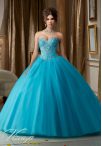 Discount Baby Blue Ball Gowns Beading Sweet 16 Quinceanera Dress Lace Up Tulle Sleeveless