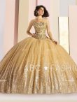 Discount Fashionable Gold Sweet 16 Quinceanera Dress Sweetheart Sleeveless Sweep Train Lace Up